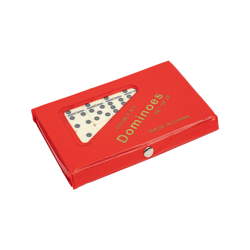 Doppelte 6 Dominosteine Set mit rotem PVC-Box