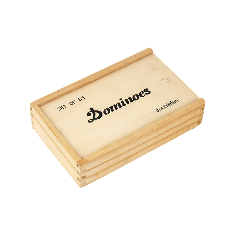 Originalholz doppelte neun Holzkasten Dominosteine