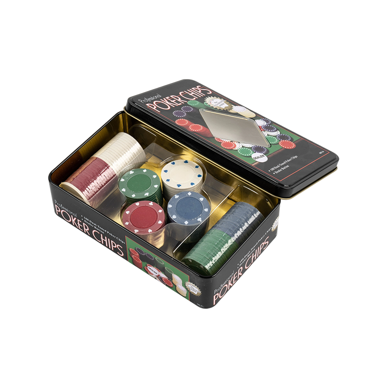 100-teiliges Mehrzweck-Chip-Set in Metallbox