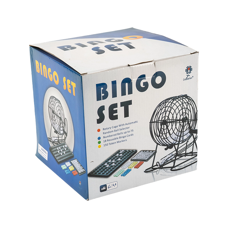 Tragbares Deluxe-Bingo-Ball-Set in Weiß