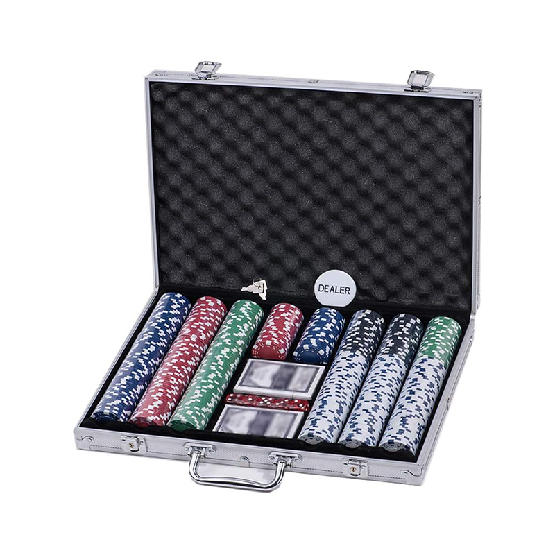 500-teiliges Heavy-Duty-Ton-Pokerchip-Set in Aluminiumbox