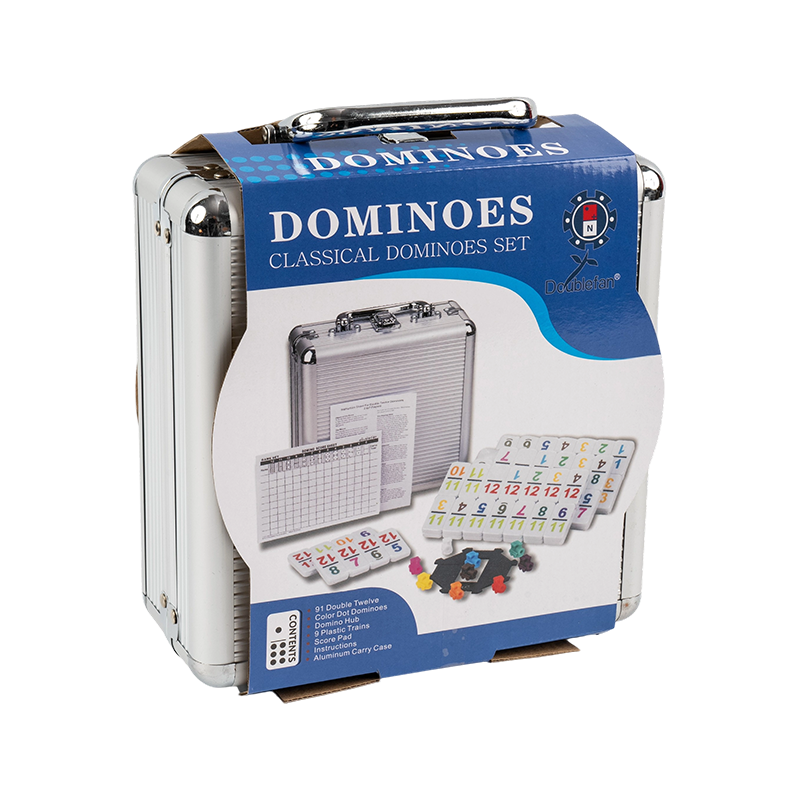 Doppelte zwölf Aluminiumbox Mexikanische Domino