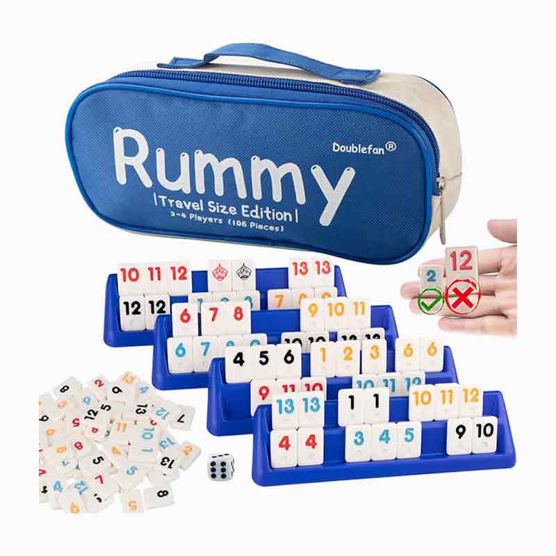 4 Spieler tragbare Reise Rommé -Set