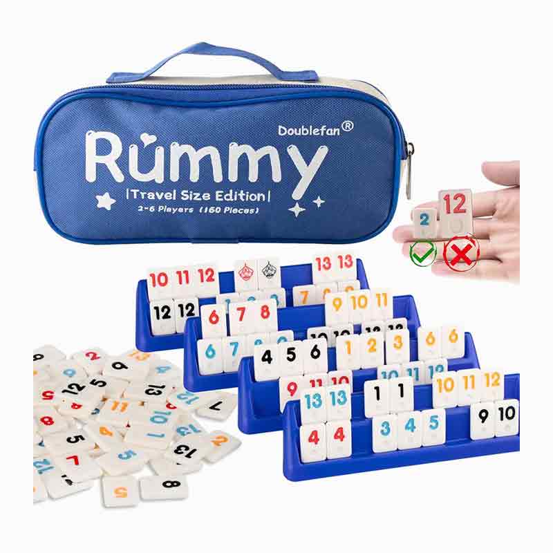 Mini Rummy Zahlenkartenspiel-Set für 2–6 Spieler