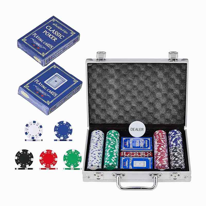 200-teiliges Poker-Chip-Set in Aluminiumbox