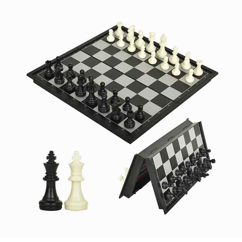 Reisegröße magnetischer Kunststoffschach -Set